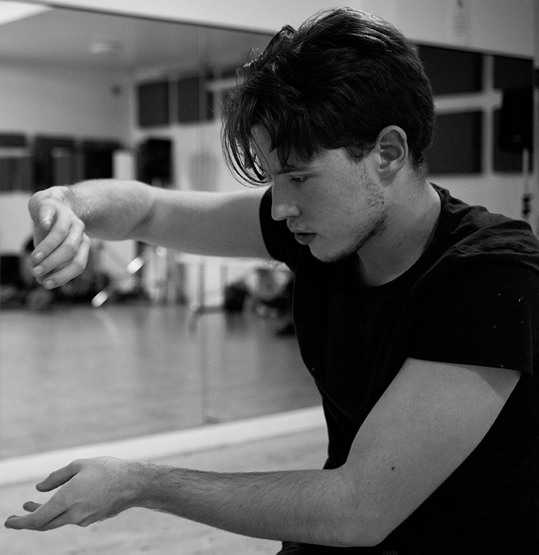 Black and white photo of Paul at Corali professional development class
